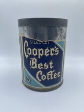 Vintage Cooper's Best Coffee Tin Can 1 Lb. The Cooper Grocery Co., Waco, TX picture