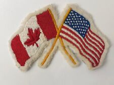 USA - CANADA ORIGINAL VINTAGE EMBROIDERED SEW ON PATCH BADGE RARE DESIGN picture