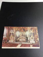 1909 Burlington, Wisconsin Postcard - Catholic Church Interior 943 picture