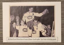 Elmer LACH Auto Montreal CANADIENS Signed Magazine Photo on 5x7 backing 1953 Cup picture