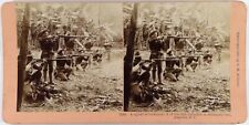 Philippines.Angeles.Squad Company of the 12th Infantry.Photo Stereo Kilburn.1900 picture
