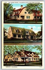 Greeley CO~Colorado State Teachers College~Multiview Dormitories~1920s Postcard picture
