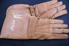 Pair of Vintage INDIAN Motocycle Leather Riding Motorcycle Gloves picture