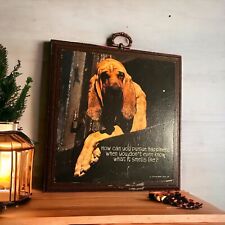 Basset Hound Dog Vtg Wall Plaque Bloodhound 1979 Brass Man Cave Grannycore Decor picture
