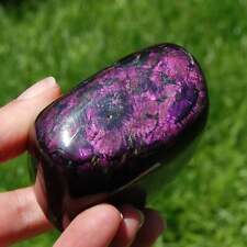 3in Large Polished Purpurite Crystal Palm Stone, Flashy Polished Heterosite, Nam picture