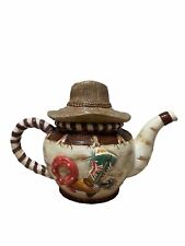 Collectable Rare Western Teapot With cowboy Hat Lid picture