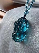 Genuine Natural Blue Aquamarine Pendant Gemstone Healing Crystal PIXIUAAAA picture