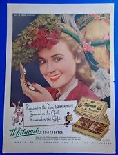 1945 Whitman's Chocolates 1940's Magazine Print Candy Ad Remember the Day Easter picture