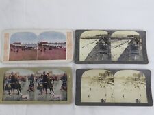 4 1900 s Stereoview Atlantic City NJ Beach Boardwalk & Bathers 7x3.5 Cards picture