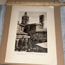 Vintage Print Cistercian Monastery of Santa Maria de Santes Creus Cloister Spain picture