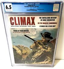 CLIMAX MAG FOR MEN 1957 VOLUME 1 NUMBER 1  CGC 6.5 #1 MAGAZINE ISSUE RUBE BURROW picture