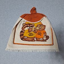 Vintage Kitchen Hand Towel Hang Crochet Knit Brown Retro You Wash Ill Dry Animal picture