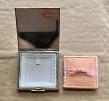 Vintage ELGIN AMERICAN Engraved Sterling Silver Square Compact picture