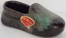 VINTAGE MCMASTER CRAFT CLAY POTTERY SHOE SLIPPER PLANTER MINIATURE COLLECTIBLE picture