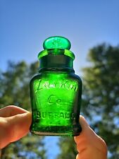 Amazing Deep Emerald Green Old Larkin Soap Bottle☆Green Scent Buffalo Bottle picture