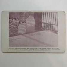 Graves of Benjamin Franklin Cabinet Card Antique Copy Photograph 1900 picture