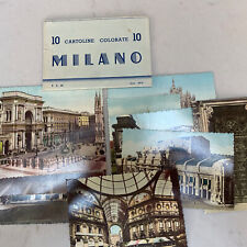10 Vintage Milan, Italy Milano Cartoline Colorate Postcards Series 4876 F.S.M. picture