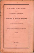 Fifty-Fourth Annual Report... Of The Society For The Reformation, NYC 1878 picture