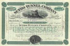 Sutro Tunnel Co. signed by Theodore Sutro - Autograph Stock Certificate - Autogr picture