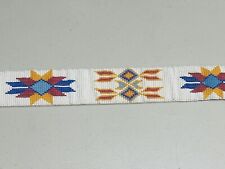 Vintage Handmade Native American Beaded Belt/Sash w/Leather backing.  48 Inch. picture