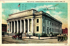 US Post Office Corner George & Princess Streets YORK Pennsylvania c1931 Postcard picture