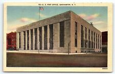 1930s BINGHAMTON NEW YORK NY U.S. POST OFFICE COURTHOUSE LINEN POSTCARD P2577 picture
