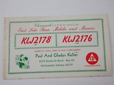 Vintage Amateur Ham Radio QSL Postcard Card - KLJ 2178 2176 - Indianapolis  picture