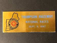 SCCA New England Region 1967 Thompson Raceway National Races Brass Wall Plaque picture