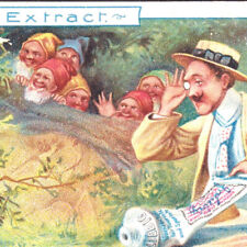 Antique Gnome 100+ yr old Picnic Party Liebig Elf Dwarf Fantasy Comic Trade Card picture