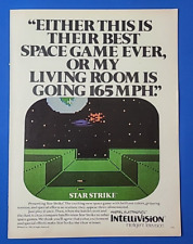 1982 MATTEL IntelliVision TV presenting STAR STRIKE Vintage 1980's Print Ad picture
