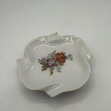 Vintage Handpainted Japanese Floral Porcelain Ashtray picture