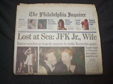 1999 JULY 18 PHILADELPHIA INQUIRER - LOST AT SEA: JFK JR. AND WIFE - NP 7459 picture