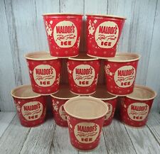 Vintage Lot Of 10 Maloof's Ice Cream Sundae Cups Snowman Farmhouse New London CT picture