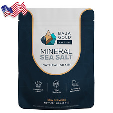 Baja Gold Mineral Sea Salt Natural Grain Crystals 1 Lb. Bag  picture