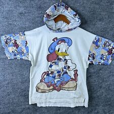 Vintage Walt Disney Mickey Mouse Hooded T Shirt Adult Medium Single Stitch Holes picture