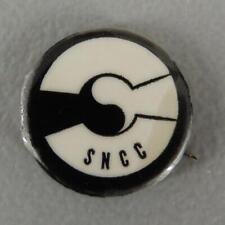 SNCC Student Non-Violent Comm Civil Rights B&W Handshake Yin & Yang Pin Button picture