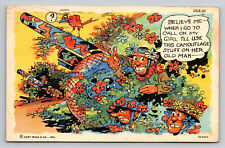 Fort McClellan Military Camouflage Ray Walters Comic Humor Postcard picture