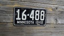 1948 Minnesota Passenger License Plate with Original Paint 10,000 Lakes MN Plate picture