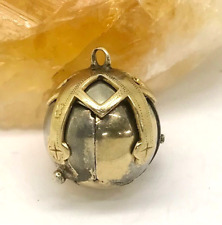 Antique MASONIC 9ct Yellow Gold & Silver Opening Orb Fob/Charm/Pendant 12.6 G picture