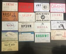 QSL AMATEUR CB RADIO ART POSTCARDS -38 ASSORTED STAMPED VTGE 50's-60's-USED  picture