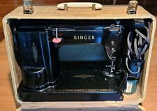 Singer Model 301A Black Slant Needle Sewing Machine W/ Case - Working picture