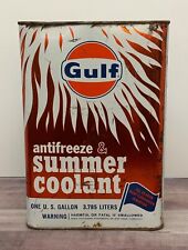 Vintage Gulf Antifreeze Summer Coolant Empty 1 Gallon Can picture