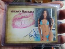 2022 Collectors Expo Model Veronica Rodriguez Autographed Kiss Card Rare P ⭐ 🔥 picture