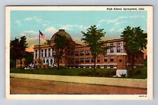 Springfield OH-Ohio, High School, Antique Vintage Souvenir Postcard picture