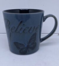 Pfaltzgraff Everyday Dusky Blue Coffee Mug Cup Dream w/Butterflies  16oz picture