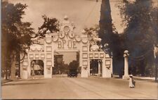 Real Photo Postcard B.P.O.E. Benevolent Protective Order of Elks Archway picture