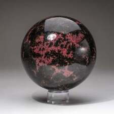 Large Polished Imperial Rhodonite Sphere from Madagascar (5.25'', 11.4 lbs) picture