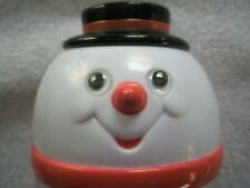 SNOWMAN plastic Christmas candy container  2005 Hilco Corp. picture