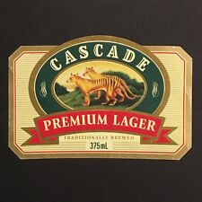Australia Tasmania Cascade Premium Lager vintage beer label Tasmanian tiger picture