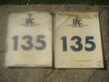 2X PAIR OF GREAT BRITAIN RAC RALLY VINTAGE # 135 RALLY PLATES picture